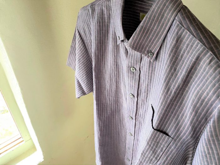 かりゆしウエア格子柄 サイズL